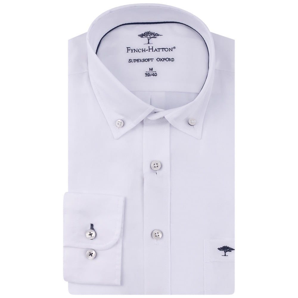 Fynch-Hatton Λευκό Πουκάμισο Button Down - 1000  5500