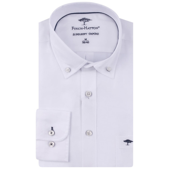 Fynch-Hatton Λευκό Πουκάμισο Button Down - 1000  5500