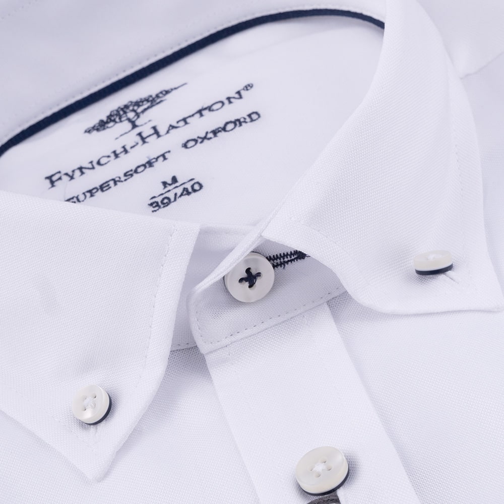 Fynch-Hatton Λευκό Πουκάμισο Button Down - 1000  5500