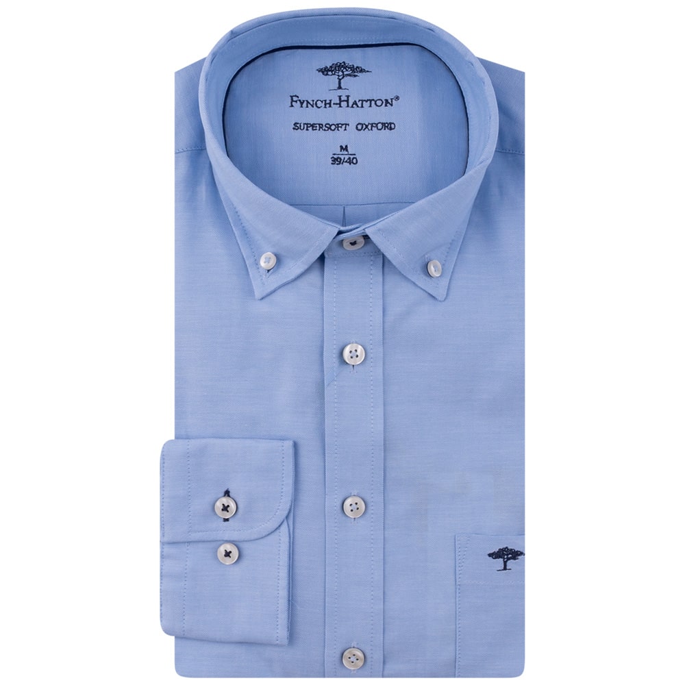 Fynch-Hatton Γαλάζιο Πουκάμισο Button Down - 1000  5500
