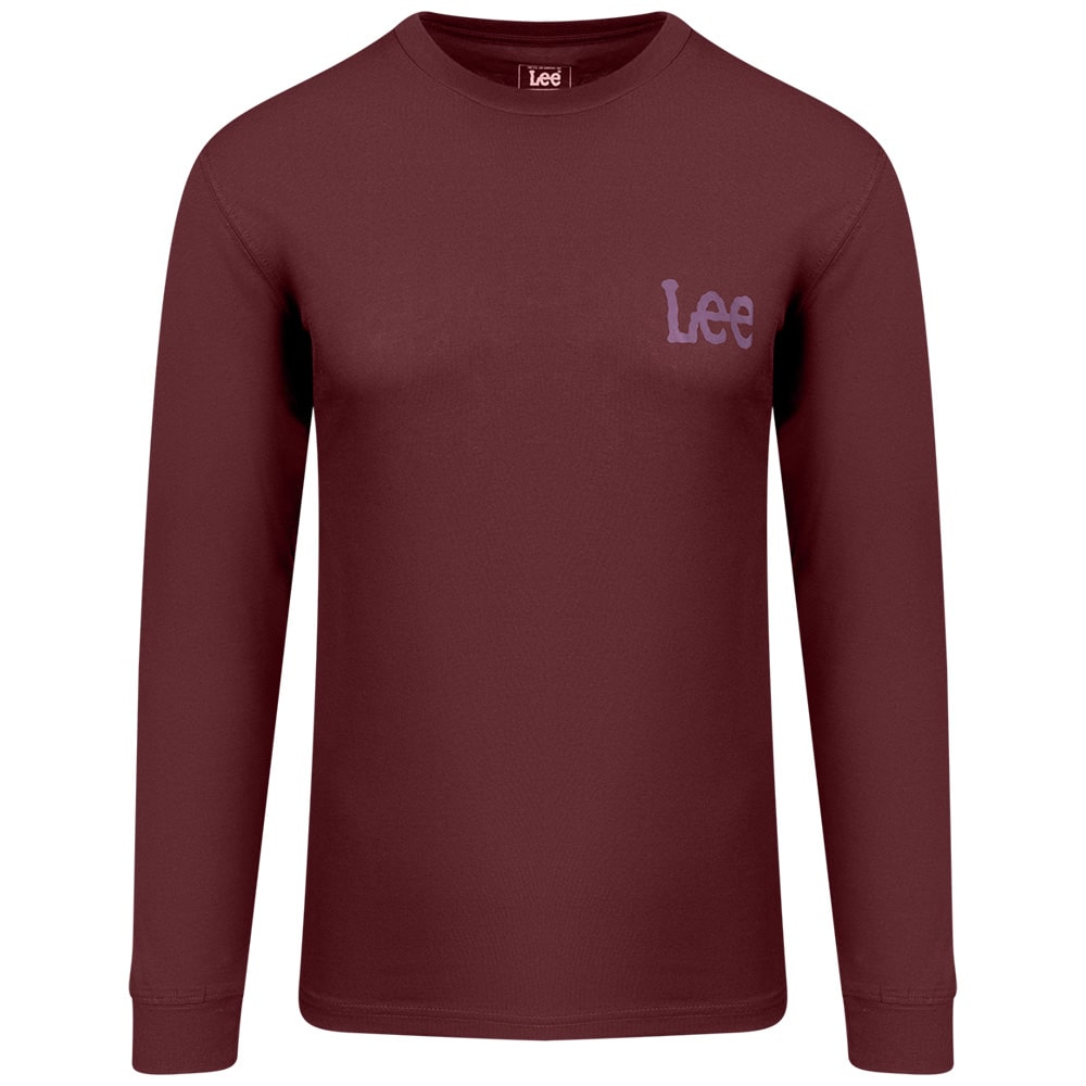 Lee Μπορντό Μπλούζα LS C Neck - 112355593