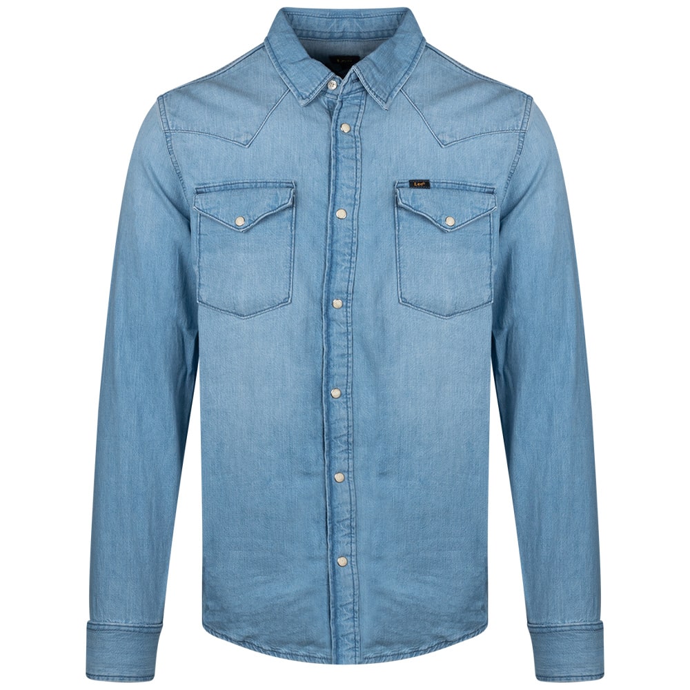 Lee Μπλε Πουκάμισο Denim - 112363914