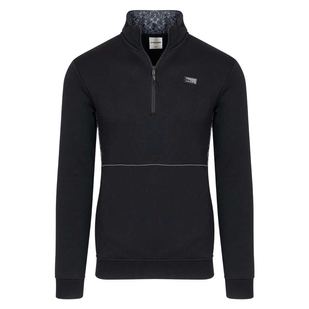 JACK & JONES Μαύρη Μπλούζα Half Zip - 12192859