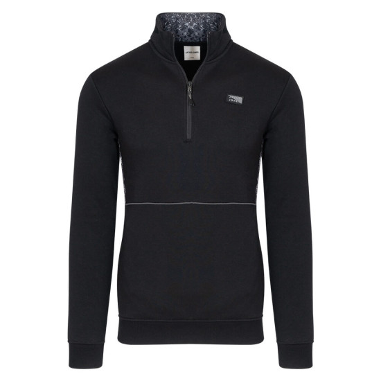 JACK & JONES Μαύρη Μπλούζα Half Zip - 12192859