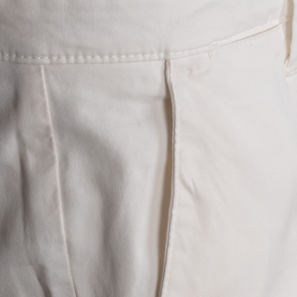 FOUR TEN Λευκό Παντελόνι Chino - T910 125003