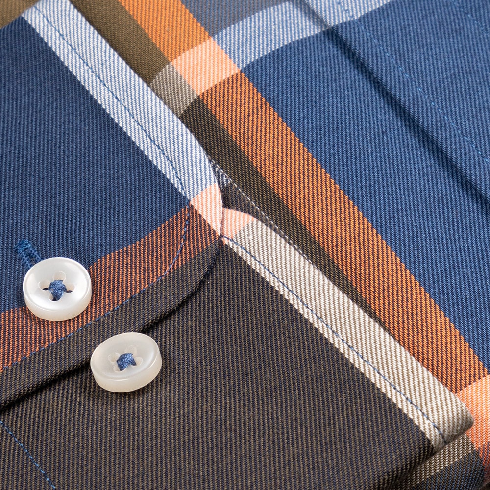 Fynch-Hatton Μπλε Πουκάμισο Button Down - 1308  7020