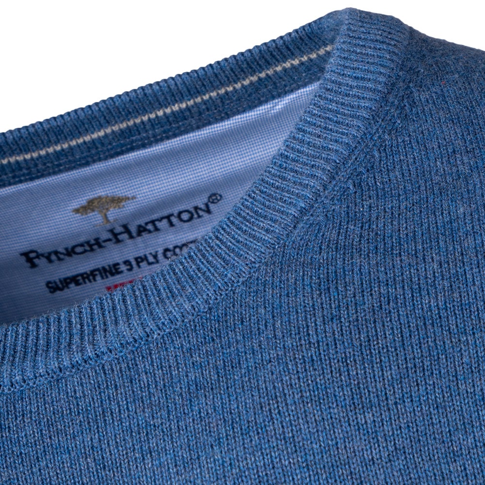 Fynch-Hatton Μπλε Πουλόβερ C Neck - 1314  210