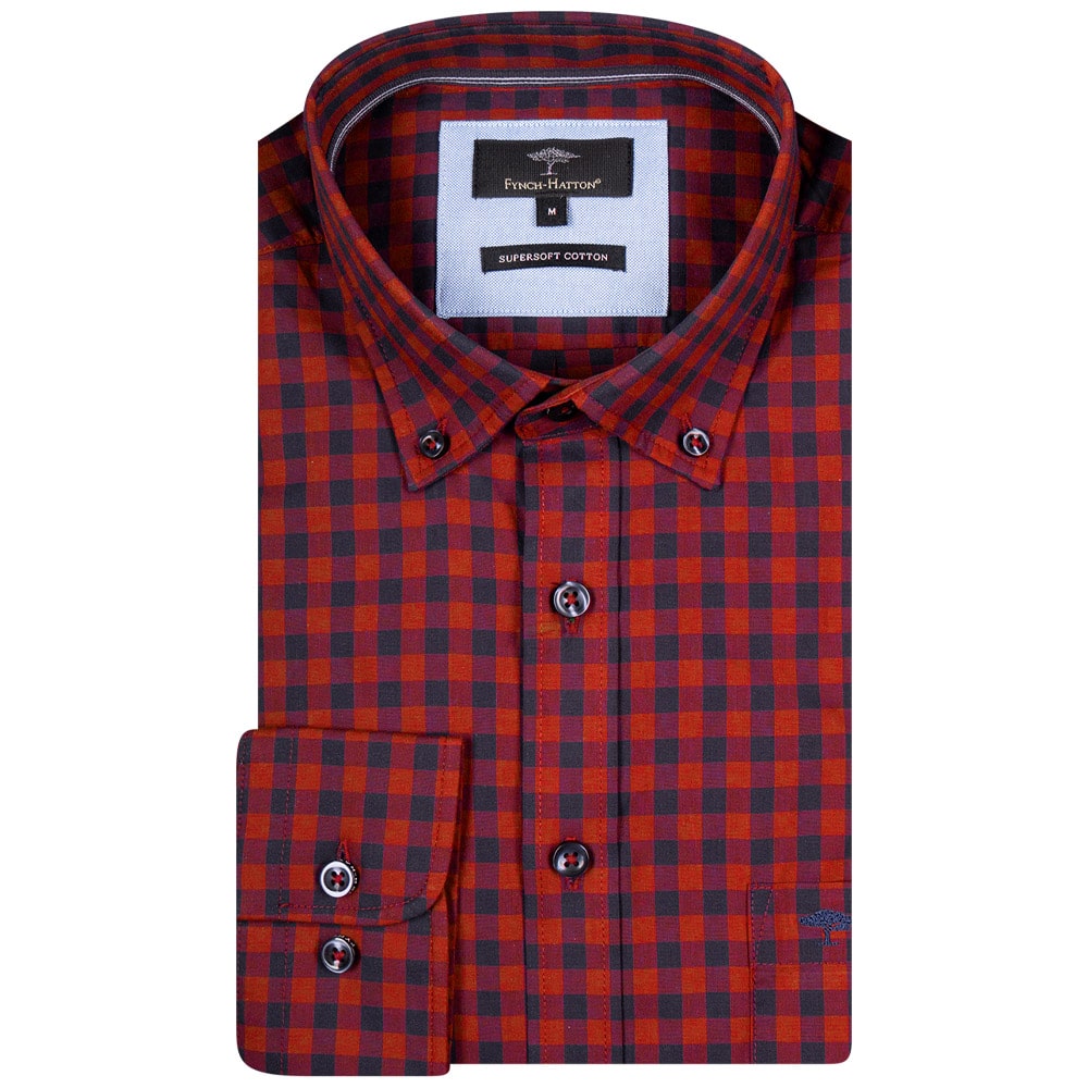 Fynch-Hatton Καρό Πουκάμισο Button Down - 1314  8120