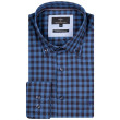 Fynch-Hatton Καρό Μπλε Πουκάμισο Button Down - 1314  8120