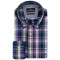 Fynch-Hatton Μπλε/Μωβ Καρό Πουκάμισο Button Down - 1403  8070