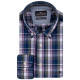 Fynch-Hatton Μπλε/Μωβ Καρό Πουκάμισο Button Down - 1403  8070