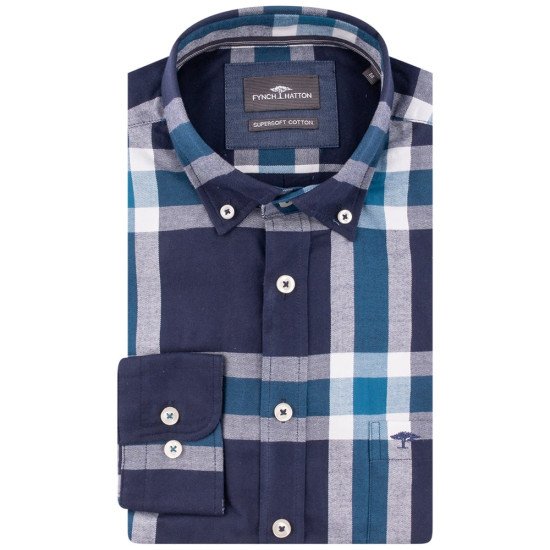 Fynch-Hatton Μπλε Πουκάμισο Button Down - 1409  8000