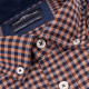 Fynch-Hatton Μπεζ Πουκάμισο Button Down Καρό - 1410  8040