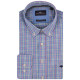 Fynch-Hatton Μπλε/Ροζ Καρό Πουκάμισο Button Down - 1413  5030