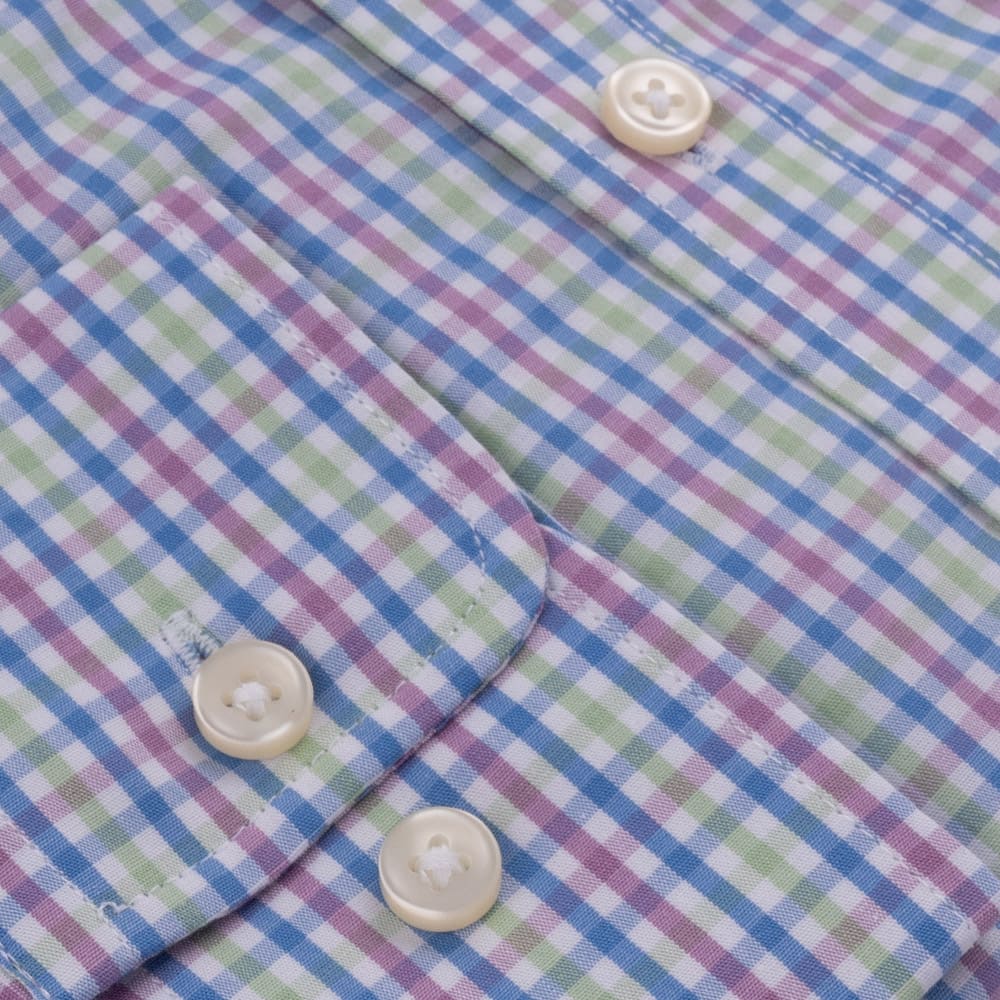 Fynch-Hatton Μπλε/Ροζ Καρό Πουκάμισο Button Down - 1413  5030