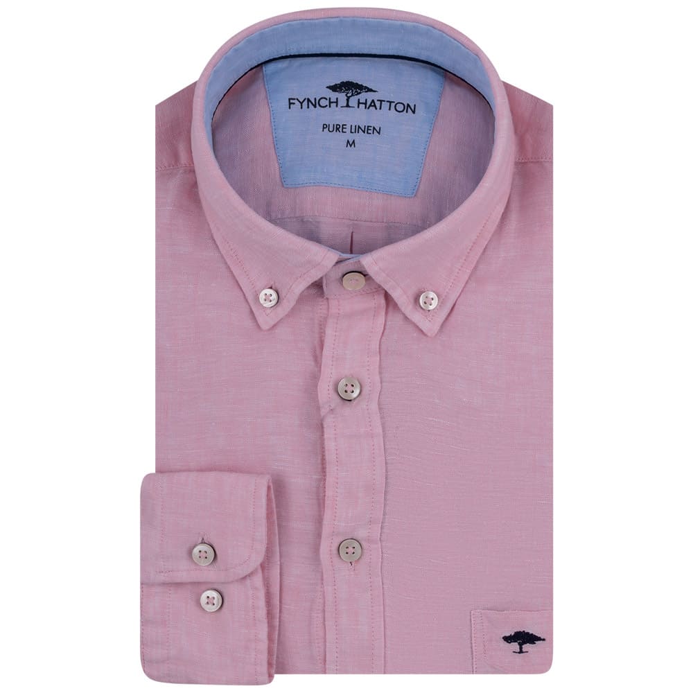 Fynch-Hatton Ροζ Πουκάμισο 100% Linen - 1413  6000