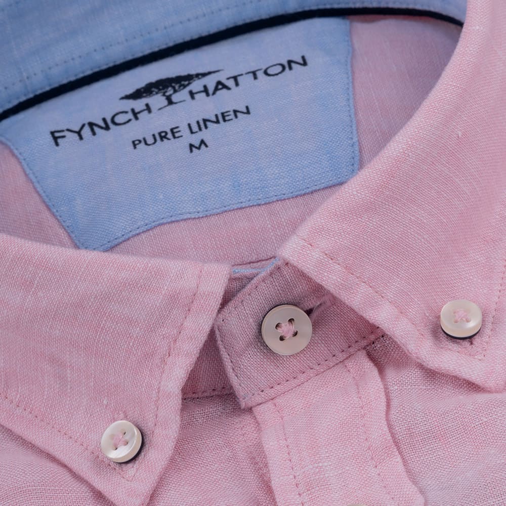 Fynch-Hatton Ροζ Πουκάμισο 100% Linen - 1413  6000