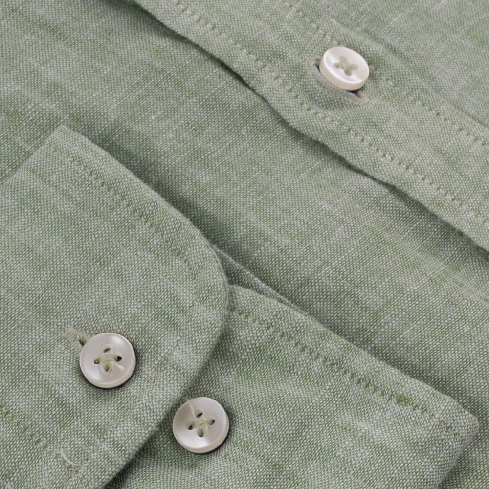 Fynch Hatton Πράσινο Πουκάμισο 100% Linen 1413  6000