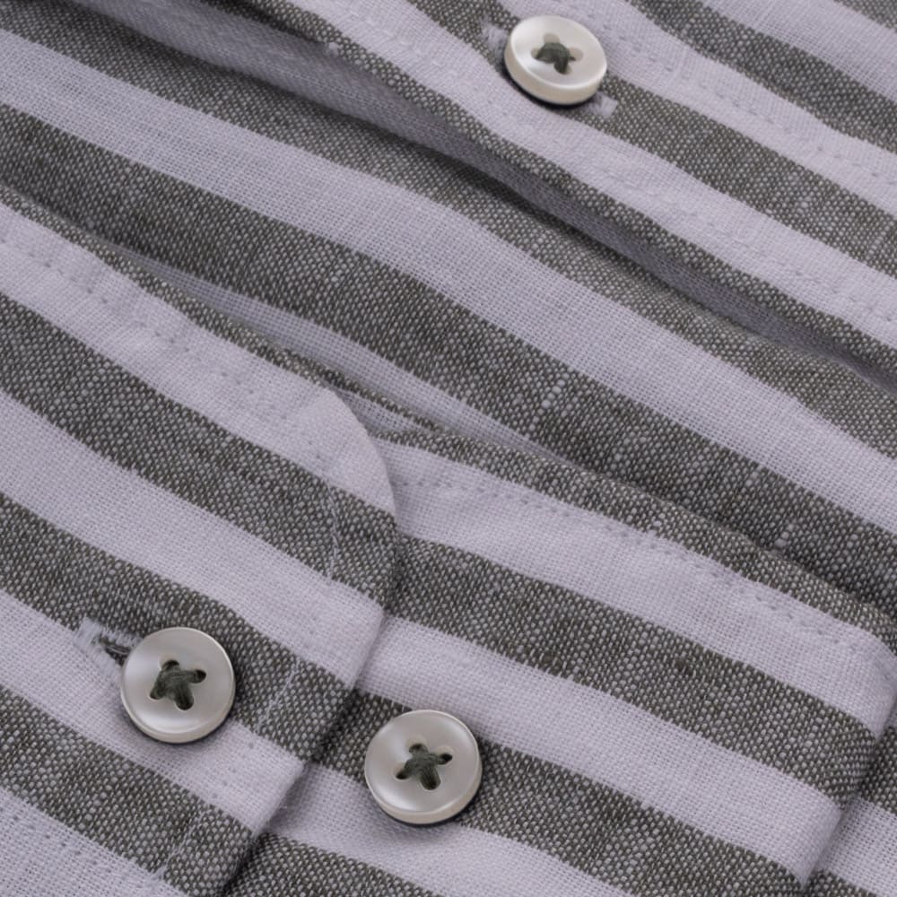 Fynch-Hatton Λευκό Ριγέ Πουκάμισο 100% Linen - 1413  6020
