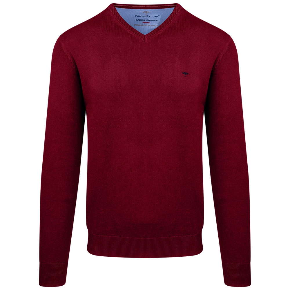 Fynch-Hatton Κόκκινο Πουλόβερ V-Neck - 1414  211