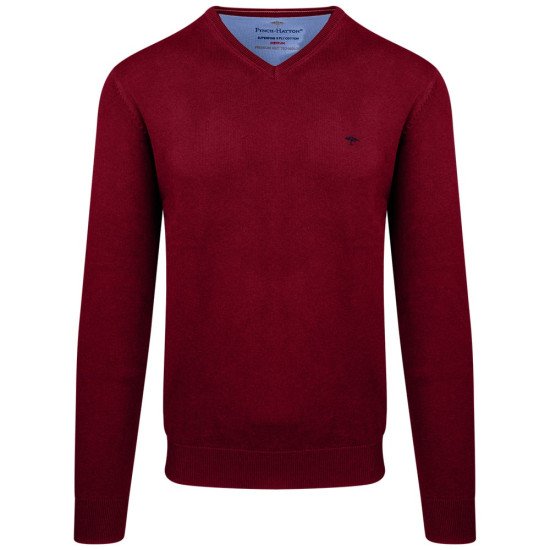 Fynch-Hatton Κόκκινο Πουλόβερ V-Neck - 1414  211