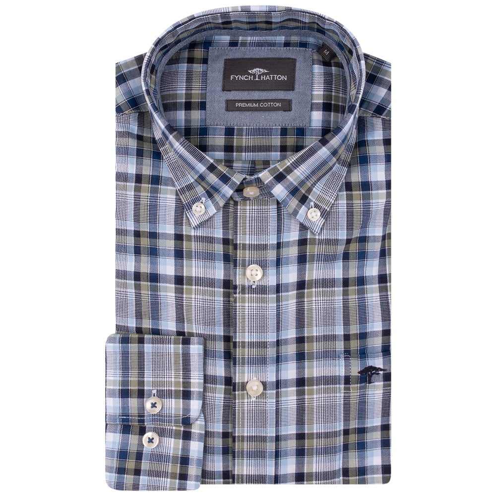 Fynch-Hatton Μπλε Πουκάμισο Button Down - 1414  5000