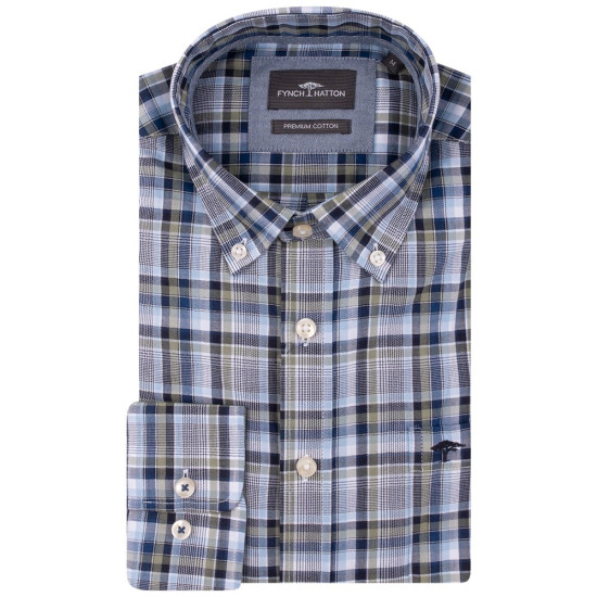 Fynch-Hatton Μπλε Πουκάμισο Button Down - 1414  5000