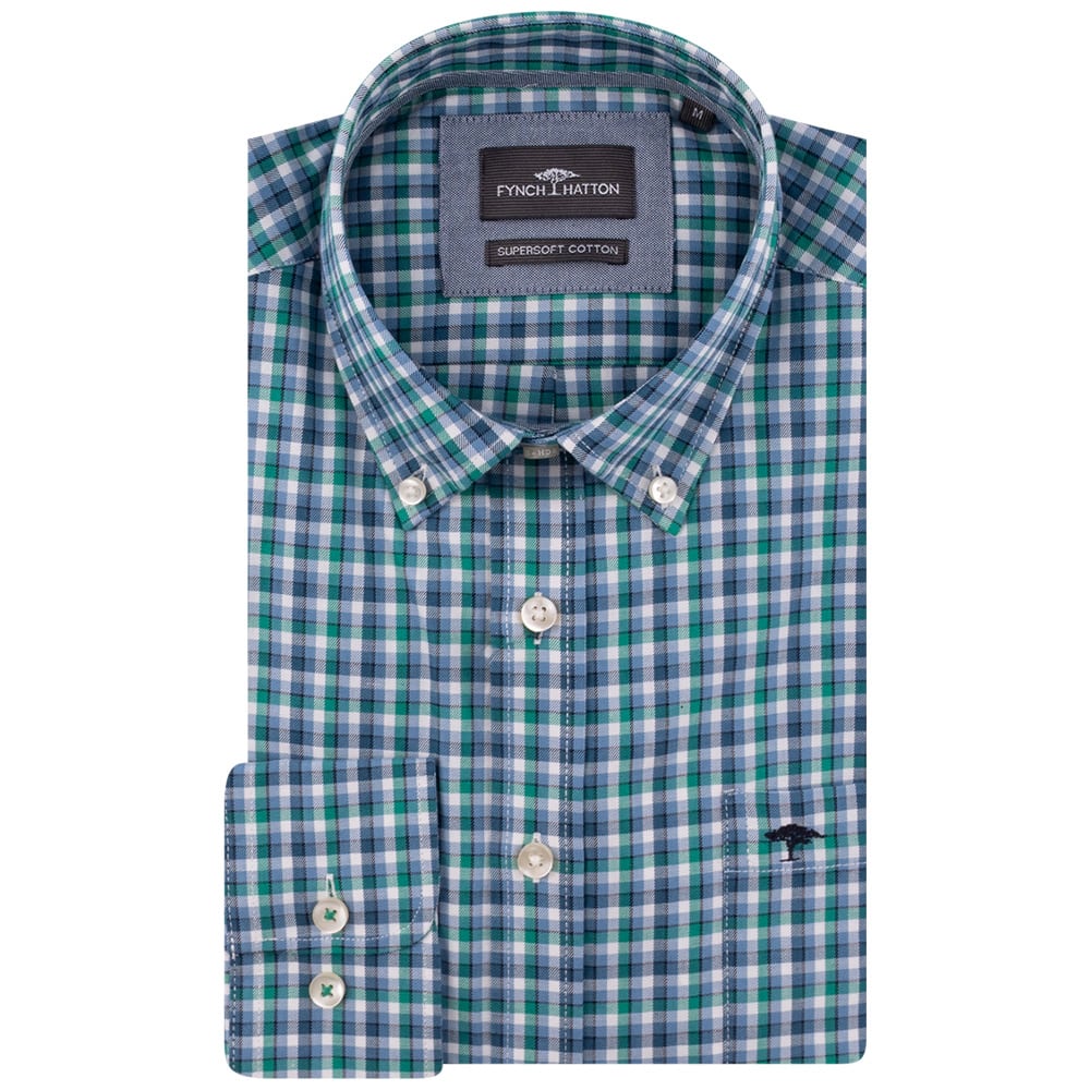 Fynch-Hatton Πράσινο Πουκάμισο Button Down - 1414  5010