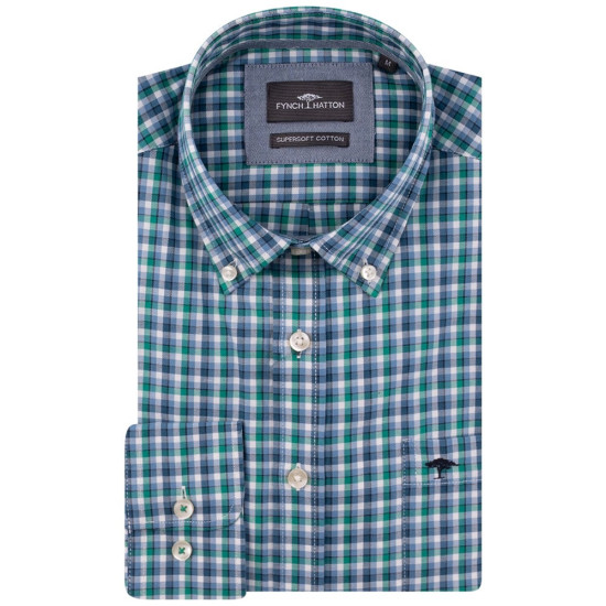 Fynch-Hatton Πράσινο Πουκάμισο Button Down - 1414  5010