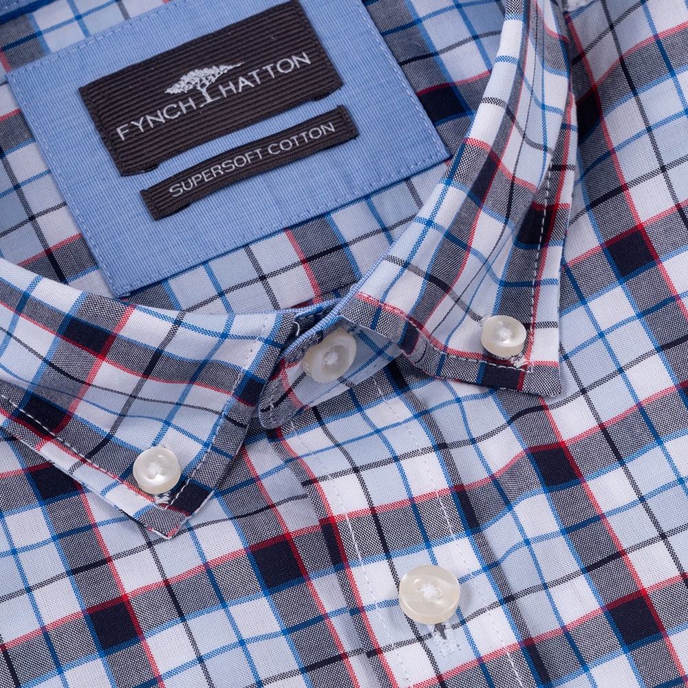 Fynch-Hatton Μπλε Πουκάμισο Button Down - 1502  8260