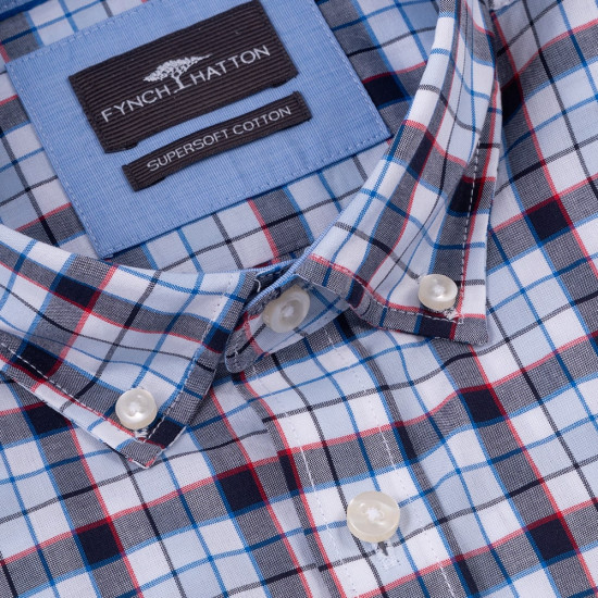 Fynch-Hatton Μπλε Πουκάμισο Button Down - 1502  8260