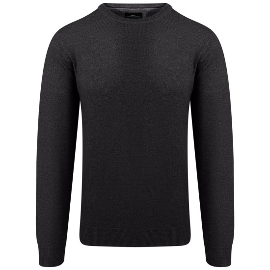 Fynch-Hatton Μαύρο Πουλόβερ C Neck 100% Wool - 1509  715