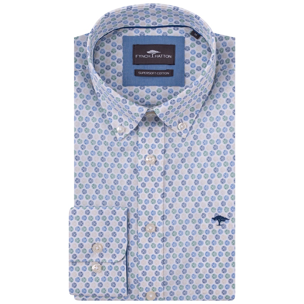 Fynch-Hatton Λευκό Πουκάμισο Button Down - 1513  5360