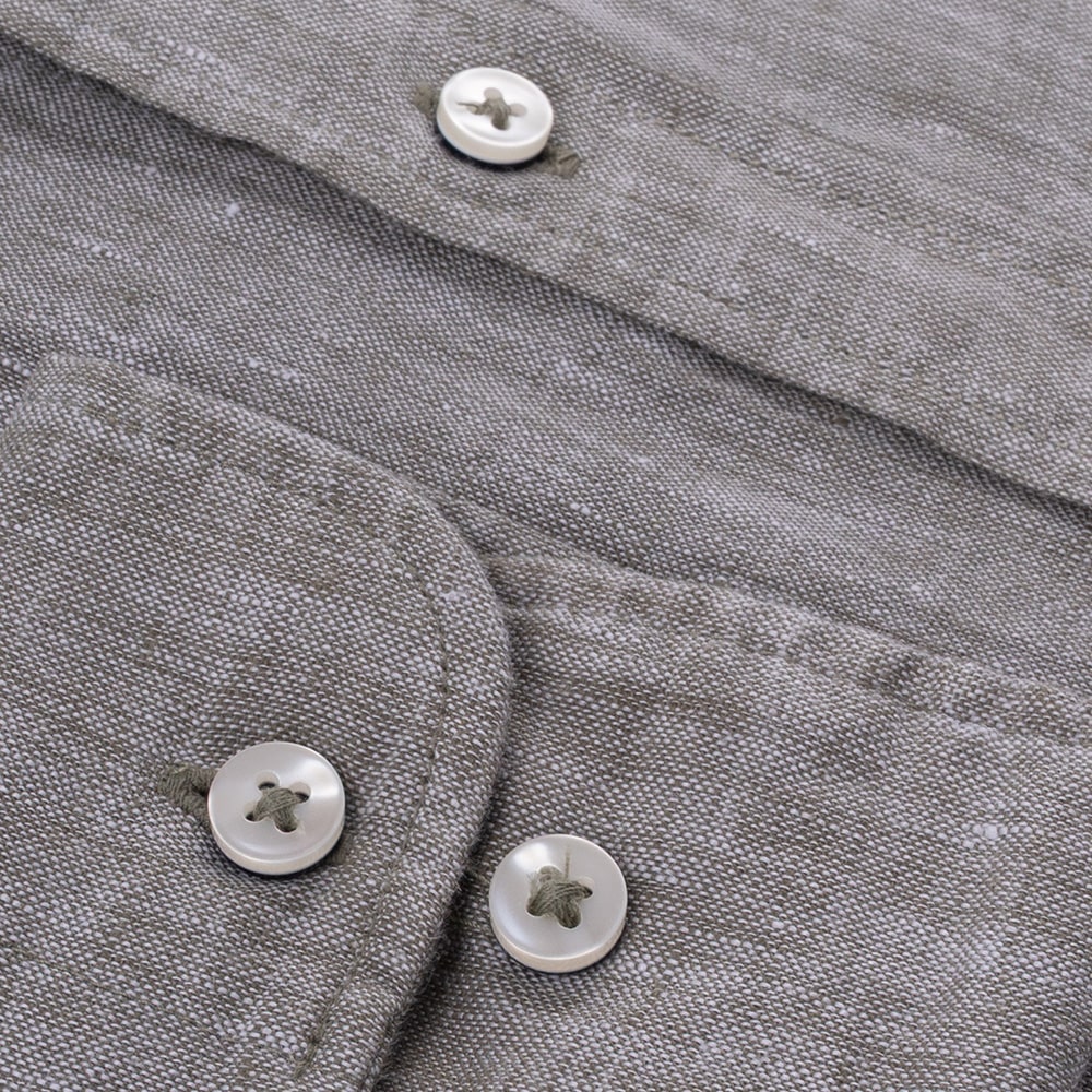 Fynch-Hatton Λαδί Πουκάμισο Button Down 100% Linen - 1513  6000