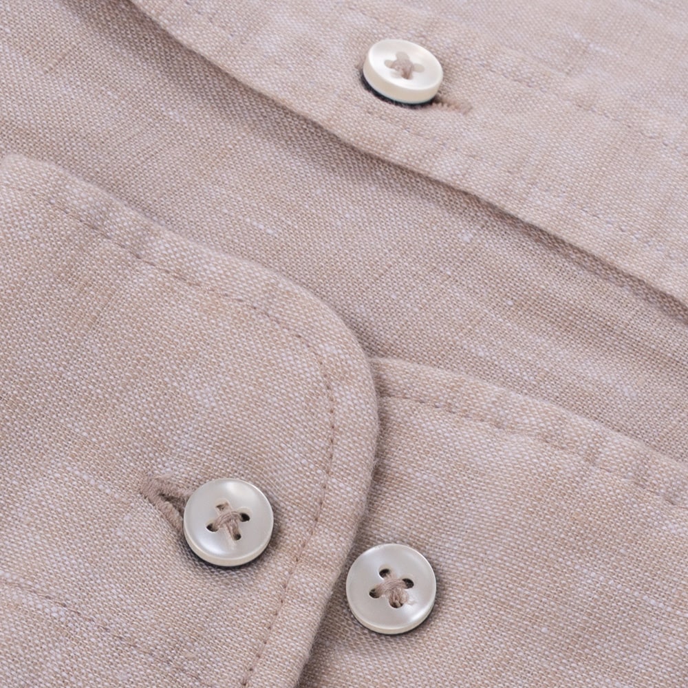 Fynch-Hatton Μπεζ Πουκάμισο Button Down 100% Linen - 1513  6000