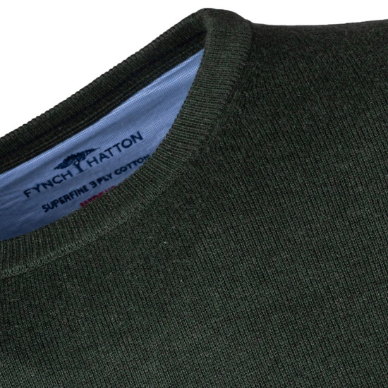 Fynch-Hatton Πράσινο Πουλόβερ C Neck - 1514  210