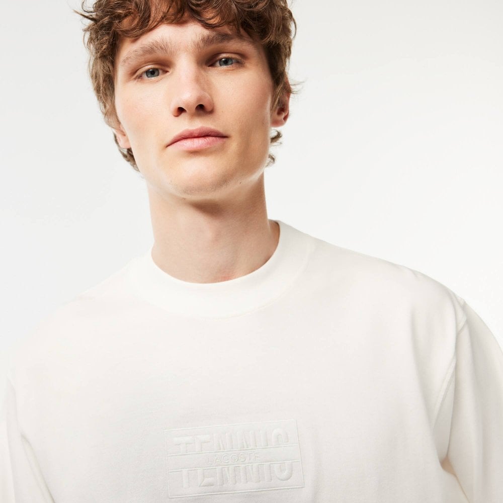 Lacoste Λευκή Μπλούζα C Neck - 3TH2505