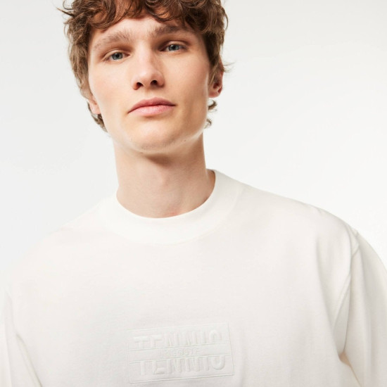 Lacoste Λευκή Μπλούζα C Neck - 3TH2505