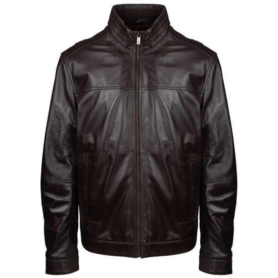 Guy Laroche Καφέ Δερμάτινο Μπουφάν 100% Leather - 731
