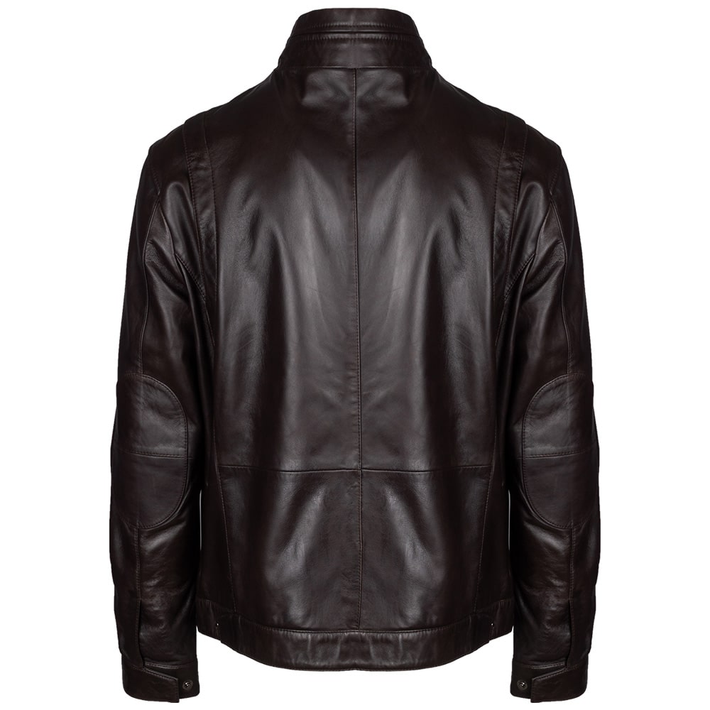 Guy Laroche Καφέ Δερμάτινο Μπουφάν 100% Leather - 731