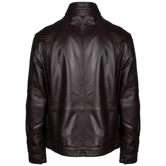 Guy Laroche Καφέ Δερμάτινο Μπουφάν 100% Leather - 731