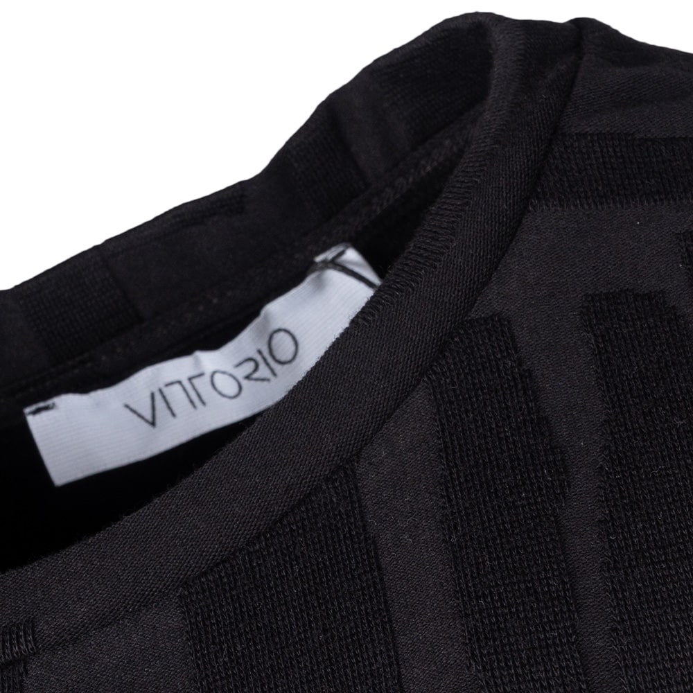 Vittorio Μαύρο T-Shirt C Neck - 200-2526-012