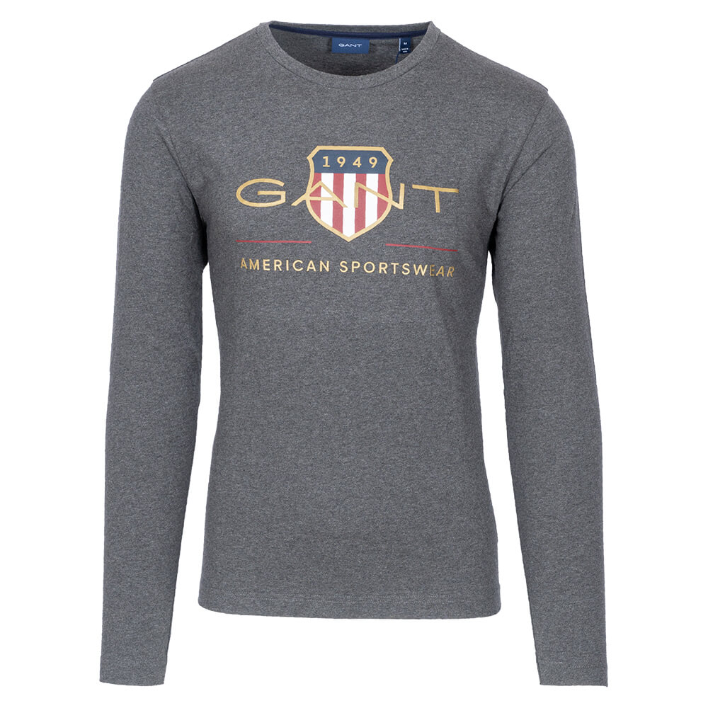 Gant Μπλούζα Round Neck 100% Cotton 3G2004028 Ανθρακί