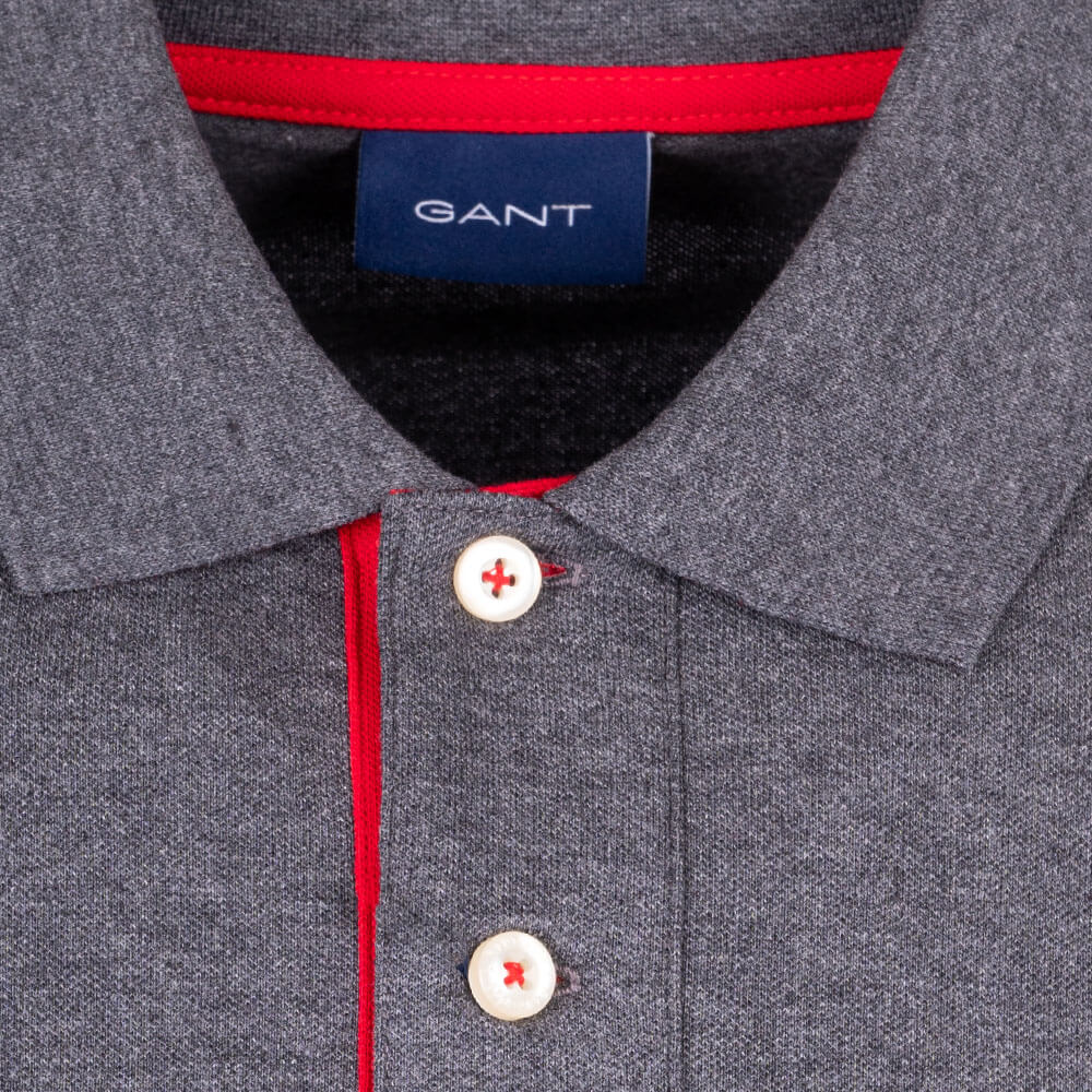 Gant Γκρι Μακρυμάνικο polo - 3G2055003
