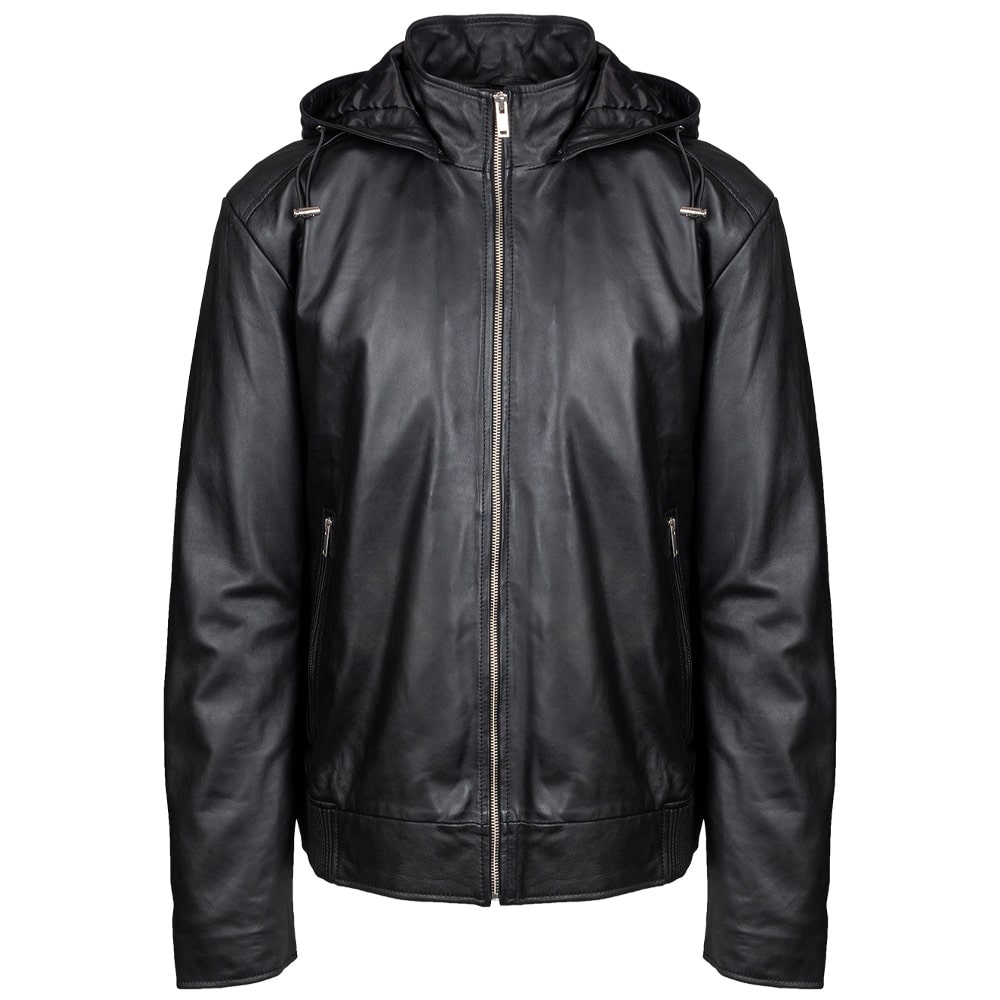 Guy Laroche Μαύρο Δερμάτινο Μπουφάν 100% Leather - 270