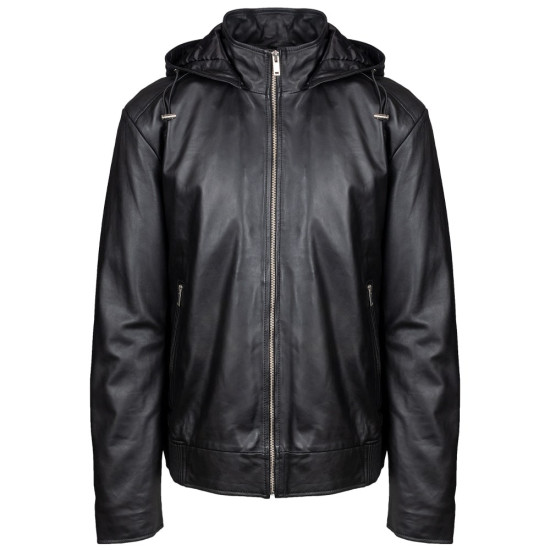 Guy Laroche Μαύρο Δερμάτινο Μπουφάν 100% Leather - 270