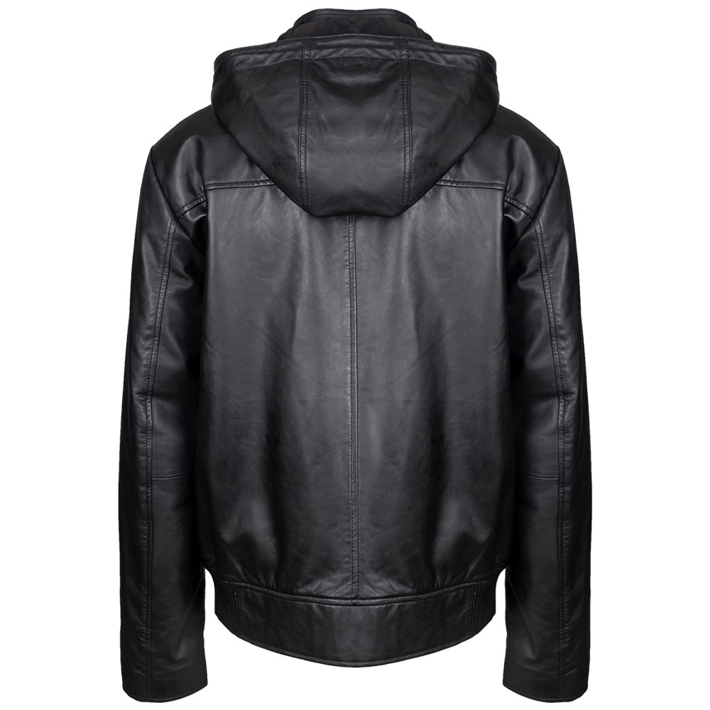 Guy Laroche Μαύρο Δερμάτινο Μπουφάν 100% Leather - 270