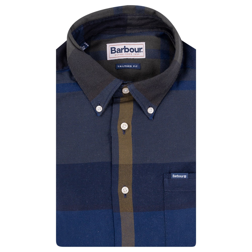 BARBOUR Πουκάμισο Μπλε Καρό Button Down - 3BRMSH4980 