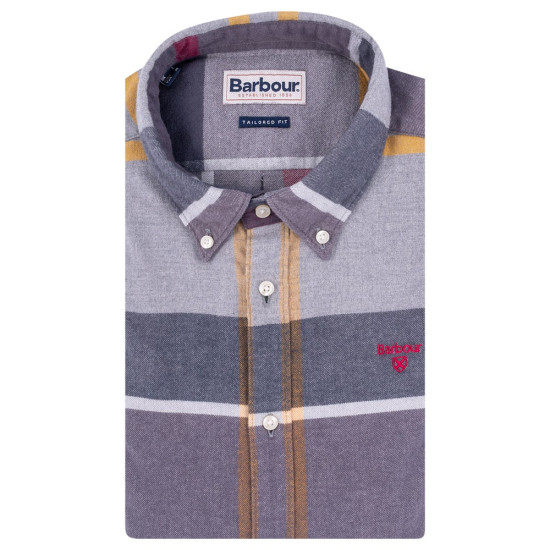 BARBOUR Πουκάμισο Γκρι Καρό Button Down - 3BRMSH4994 