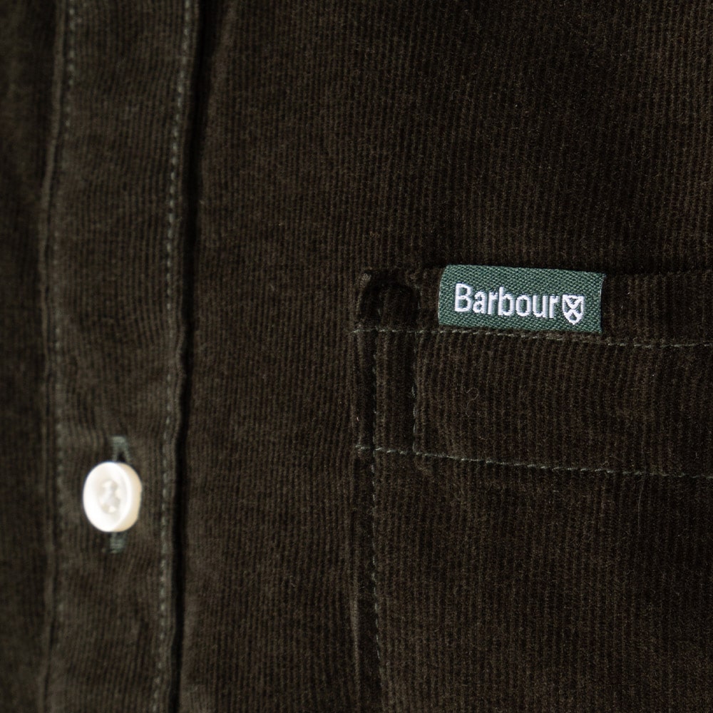 BARBOUR Πράσινο Κοτλέ  Πουκάμισο Button Down - 3BRMSH5001 